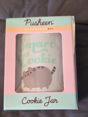 Pusheen New In Box Pastel Pink & Mint Cookie Jar